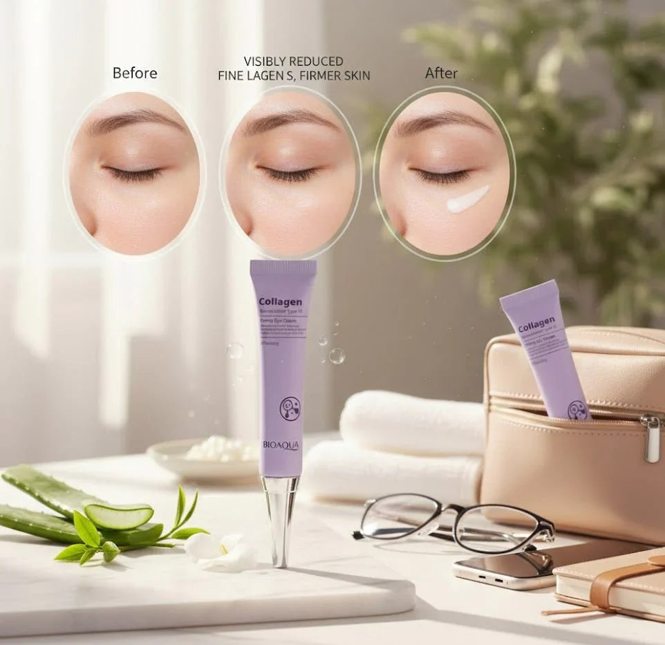 BIOAQUA – Collagen Type III Firming Eye Cream (Original)  بيوآكوا – كريم شد منطقة العين بالكولاجين النوع III (أصلي)